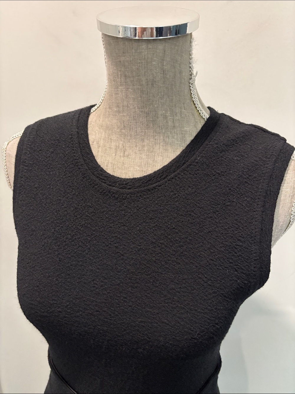 Judith & Charles Merino Wool Black Sleeveless Sheath Mini Dress Size 8 - Picture 8 of 14